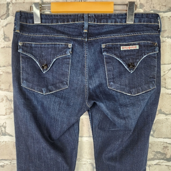 Hudson Jeans Carly Straight Leg Flap Pocket Dark Wash Size 30 Stretch USA - Picture 12 of 16